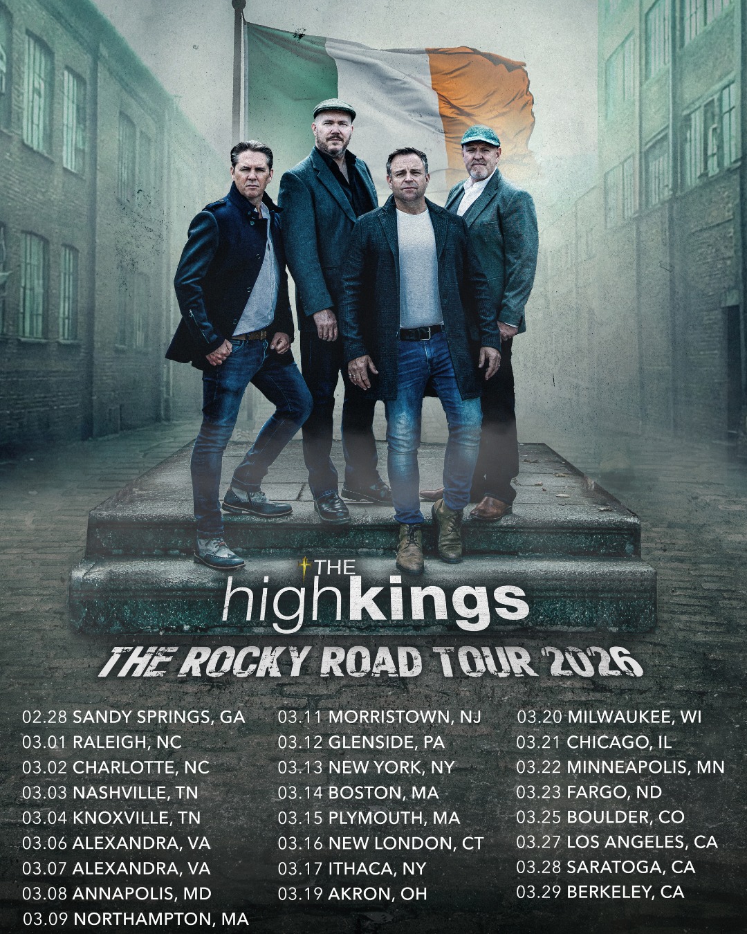The High Kings The Rocky Road Tour Poster 2026